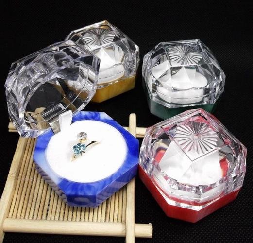 【首饰盒 高档亚克力彩色透明盒 戒指耳钉项链盒 厂家直销饰品包装】